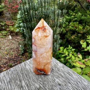 Flower Agate/Quartz Point