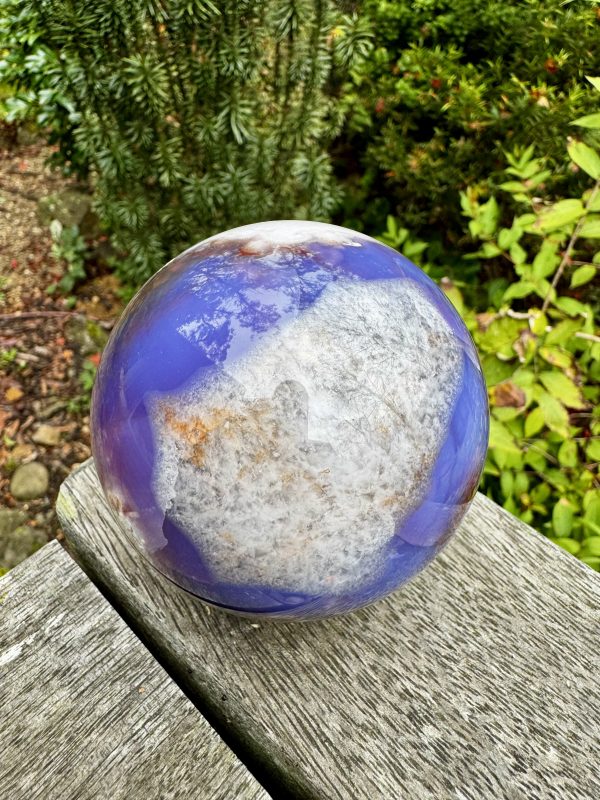 Blue Flower Agate Sphere - Image 2