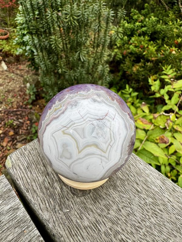A Grade Agate Amethyst Sphere - Image 2