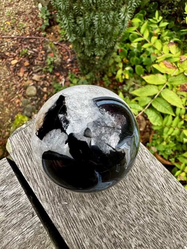 Black Agate Sphere