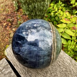 Deep Blue Fluorite Sphere