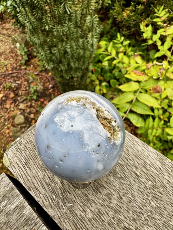 Blue Flower Agate Sphere