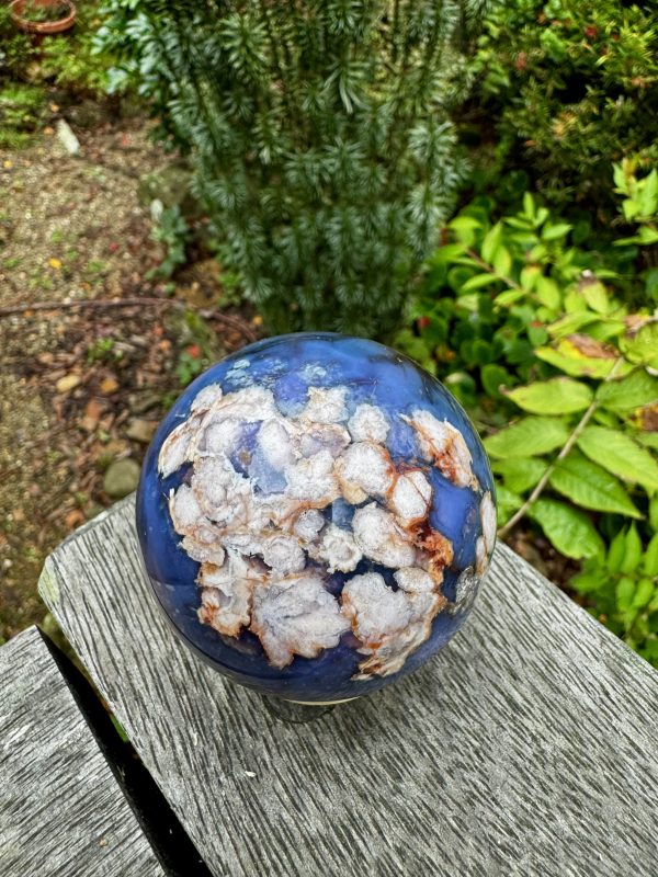 Blue Flower Agate Sphere