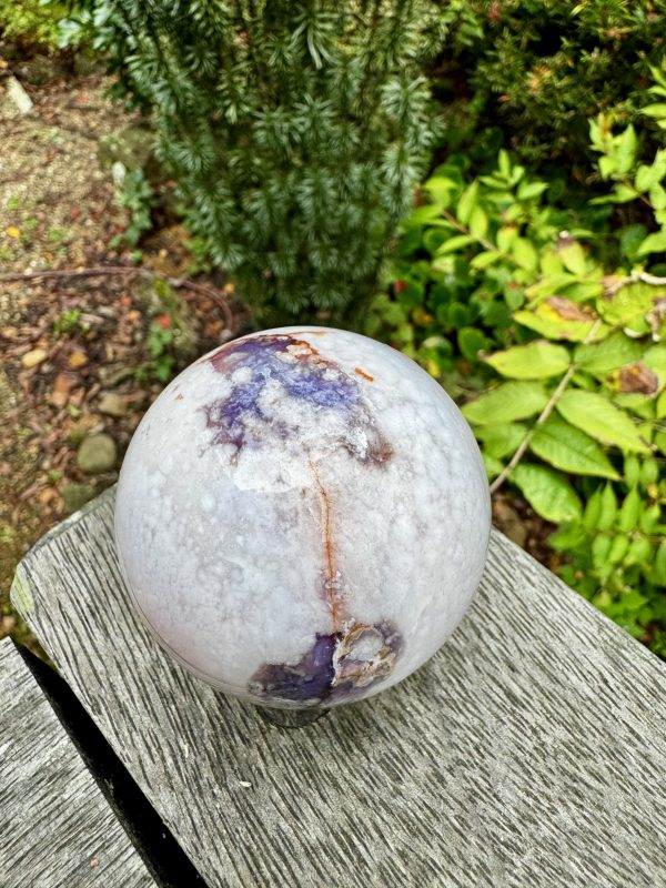 Blue Flower Agate Sphere