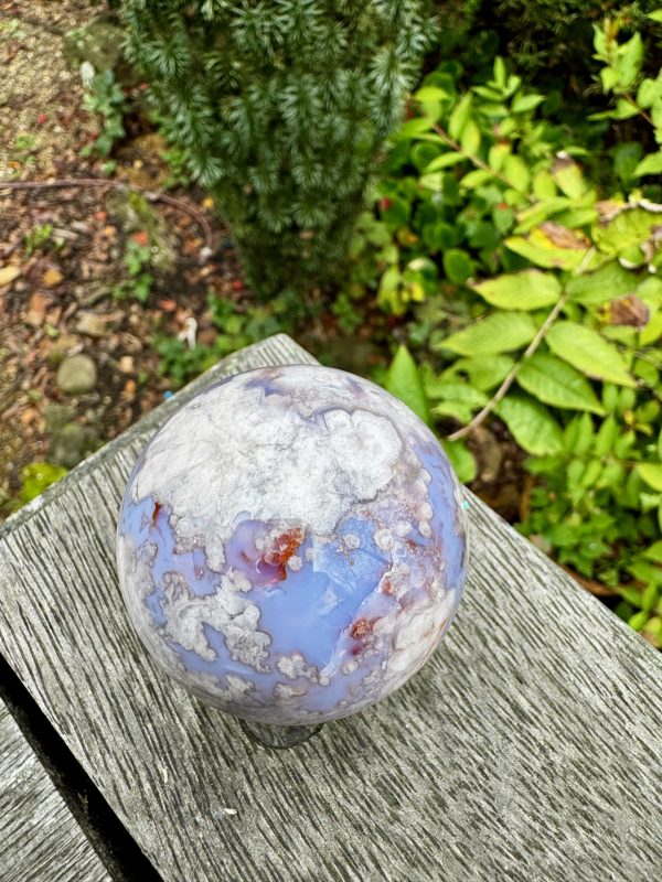 Blue Flower Agate Sphere