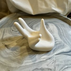 White Hand Sphere Holder