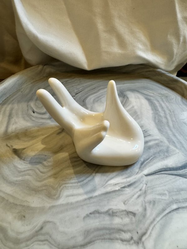 White Hand Sphere Holder