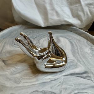 Silver Hand Sphere Holder