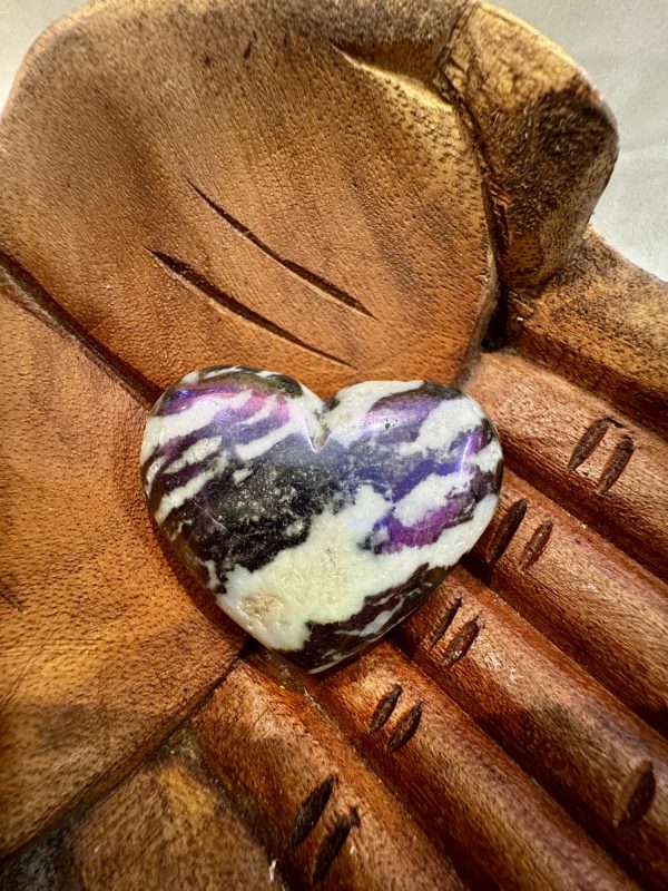 Aura Zebra Aragonite Puffy Heart