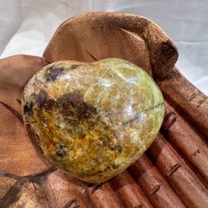 Puffy Green Opal Heart